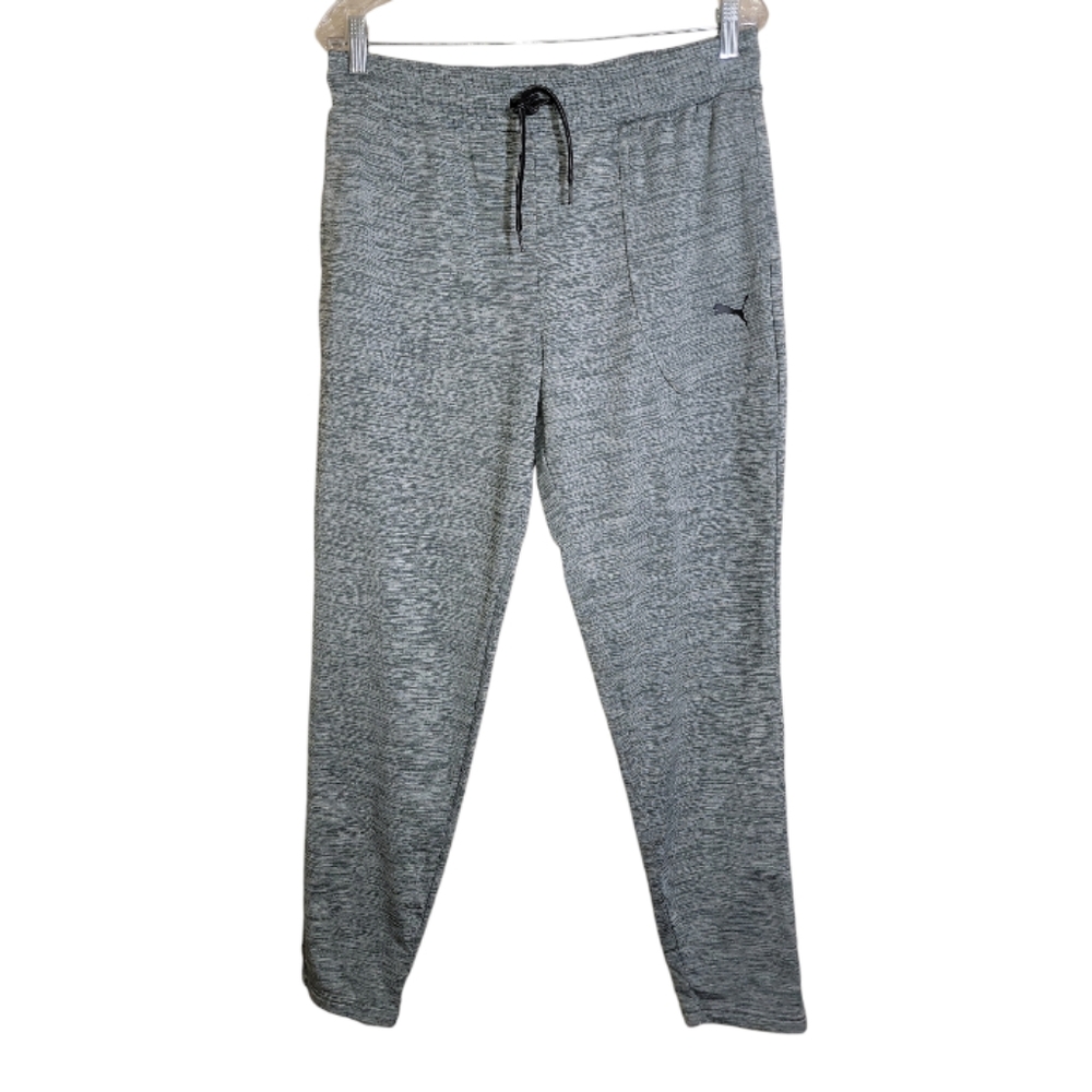 Puma SE Way 1 men’s gray heather tapered track pants large jogger sweatpants